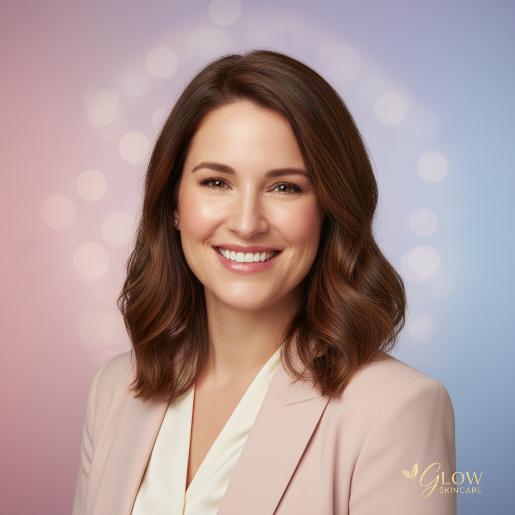 Portrait of Sarah L, founder of Glow Skincare